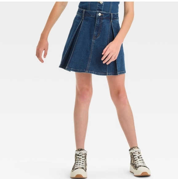 Girls' Denim Pleated Skirt - art class Medium - Blue - M - Picture 1 of 8